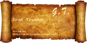Graf Tivadar névjegykártya